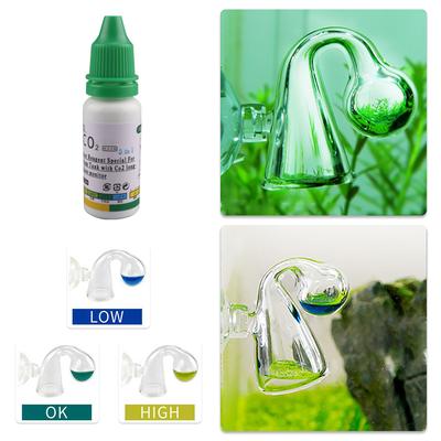 15ML roztok indikátoru CO2 Tester dlouhodobého indikátoru PH používaný s monitorem CO2 akvária