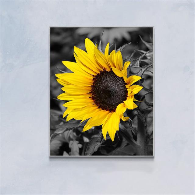 

Плакаты с подсолнухами и принты, картина на холсте, винтажные настенные художественные фотографии для декора гостиной, кухни, современное украшение для дома 21X30cm No Frame