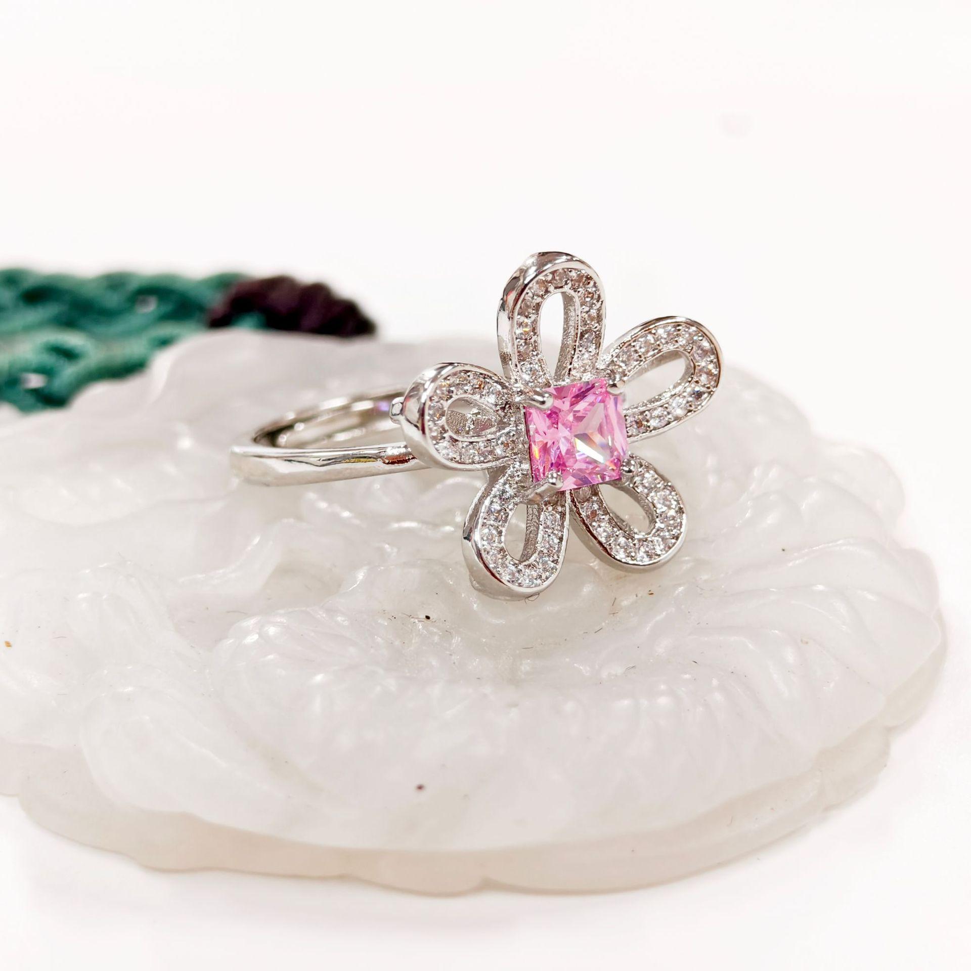 Gessen Jewelry Retro Diamond Flower Earrings, Rings & Pendants - Elegant Spring/Summer Collection