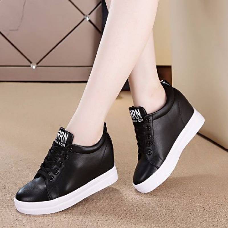 Fashion Inner Heightening Women's Shoes New White Vulcanized Shoes Platform Hidden Slope Heel Casual Sneakers Shoes