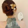Tassel Hanfu Hairpin Flower Metal U Shape Hair Stick Retro   Cheongsam Accessories