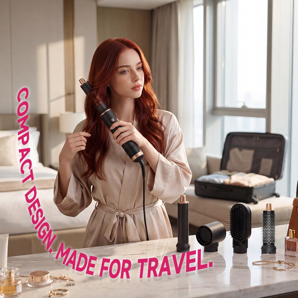5 In 1 Stylist Equipment Hair Dryer Brush 1000W Hot Air Styler One Step Hair Straightener and Curler Tools