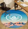 Manchester City FC Pattern Round Rug, Indoor/Outdoor Mat, for Picnic, Gameroom, Bedroom, Office, Living Room, Home Decor Carpet, Birthday Gift