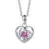 Bague Ringen 1.0ct Heart Moissanite Pendant For Women Sparkly Imitation Diamond Jewelry 925 Sterling Silver Fine Jewelry Gift