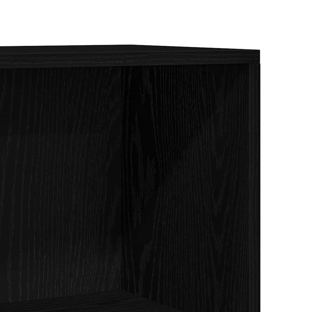 Bookshelf Black Oak Effect 66 x 30 x 130 cm Engineered Wood