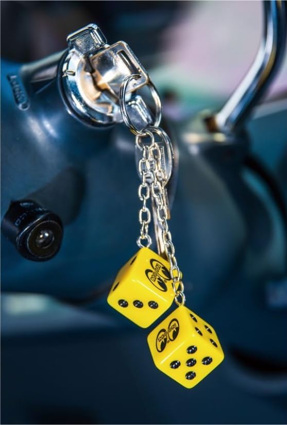 MoonEyes Twin Dice Key Ring Keychain MOONEYES Key Ring Key Holder MKR187 BK Black American Goods