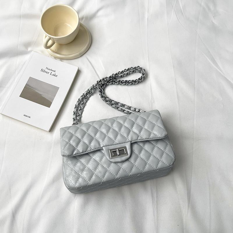 IELGY Large-Capacity Diamond Chain Bag All-Match Small Square Bag Can Be One Shoulder Can Cross-Body