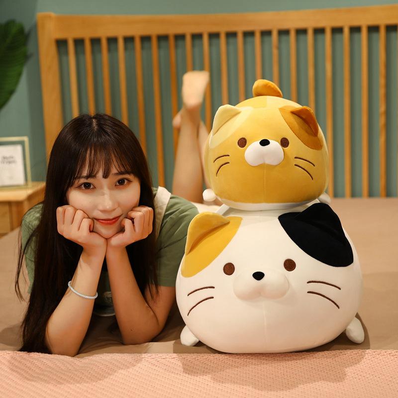 Cute Tuan Tuan Cat Throw Pillow Plush Toy Kitten Doll Girl Bed Cushion Pillow Rag Doll Gift