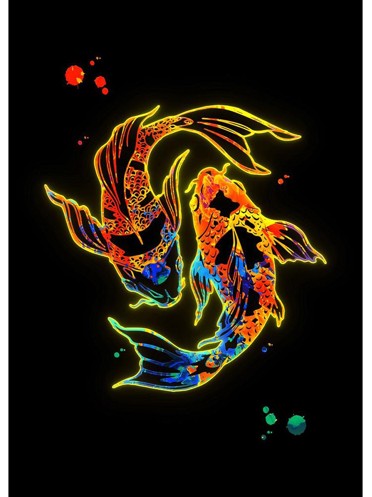 Neon-Design, niedliche Tiere, Poster, Leinwandgemälde, Flamingo, Hirsch, Giraffe, Katzen, Wand-Kunstdruck an der Wand, modernes Kinderzimmer-Dekor