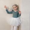 Girl Ballet Tutu Dress Professional Kids Gymnastics Dance Ruffles Long Short Sleeve Leotard Practice Ballet Costume Ballerina