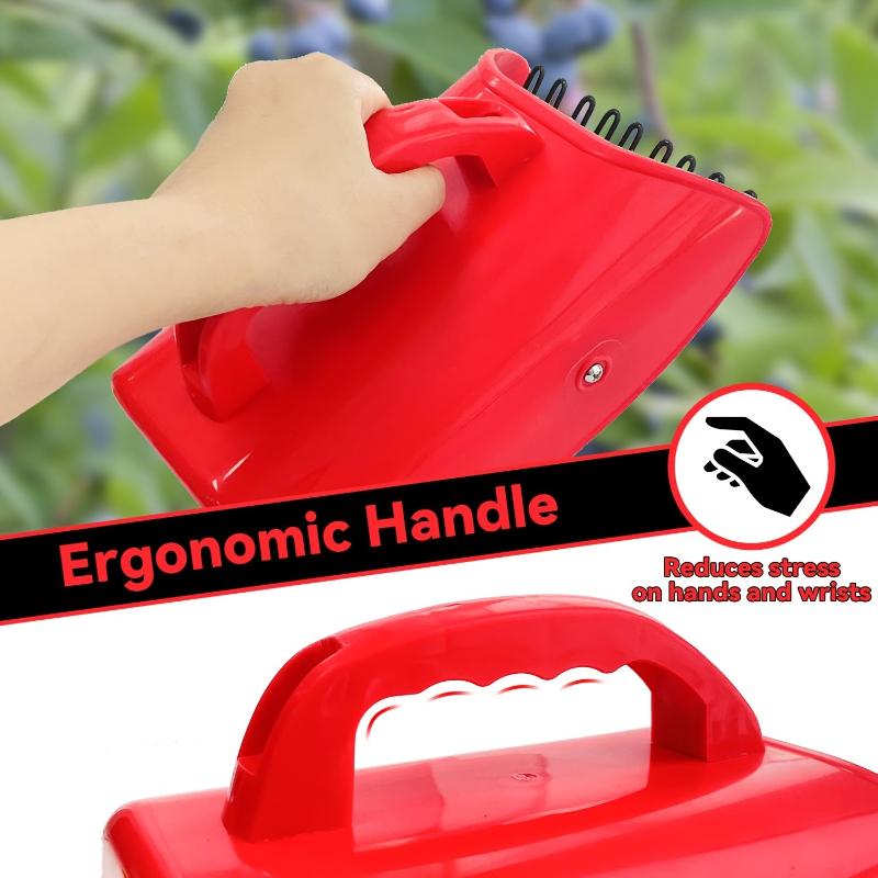 Portable Berry Picker with Metal Comb - Efficient Blueberry & Lingonberry Harvesting Tool with Ergonomic Handle