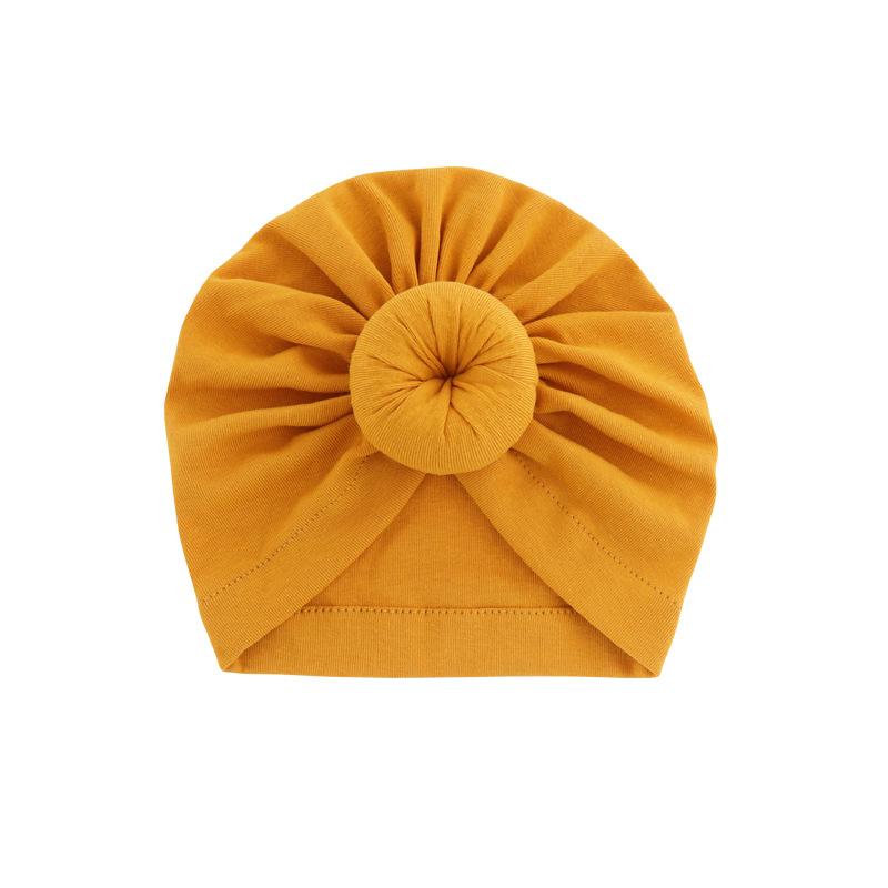 Infant Turban Baby Hat Solid Cotton Headwraps for Newborn Baby Girl Boy Cap Kids Donut Knot Beanies Bonnet Hair Accessories