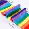 Thin Summer Girls Rainbow Sleeve Cuff Striped Arm Warmers Female Arm Warmers Knitting  Gloves