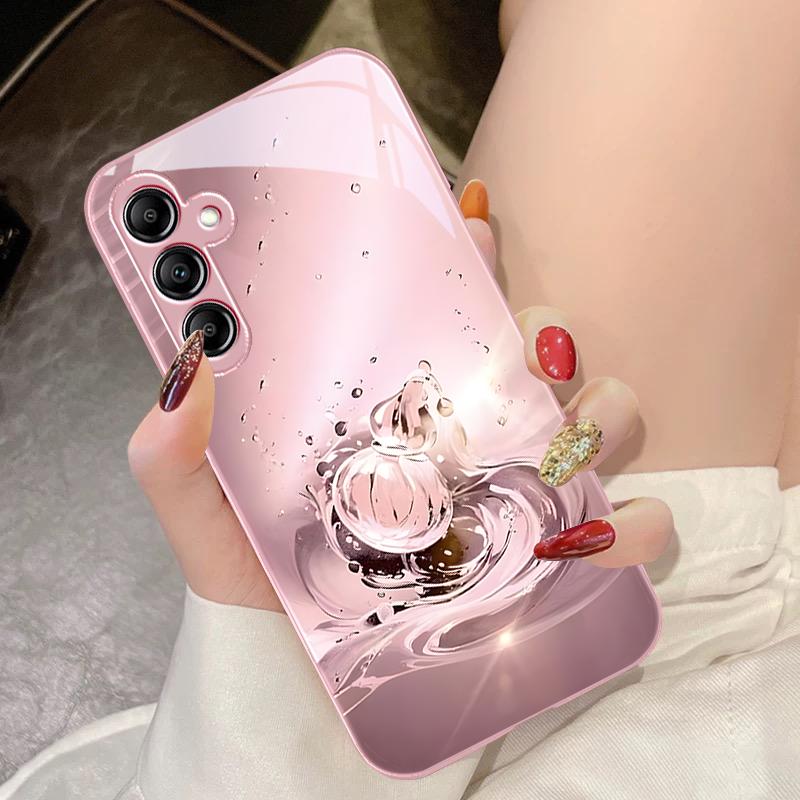 Waterdrop Gourd For Samsung Galaxy A14 4G 20 30 52 20S 21S 22 A32 33 34 42 50 51 53 54 70 71 72 73 5G Glass Phone Case