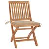 Exclusive House - Folding Garden Chairs with Cushions Set of 8 Solid Teak