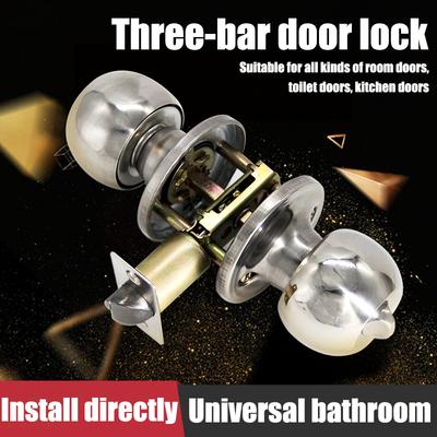 ZEXEF Door Handle Knobs Spherical Lock Indoor Bedroom Door Ball Lock Stainless Steel Universal Locks Accessories with Keys