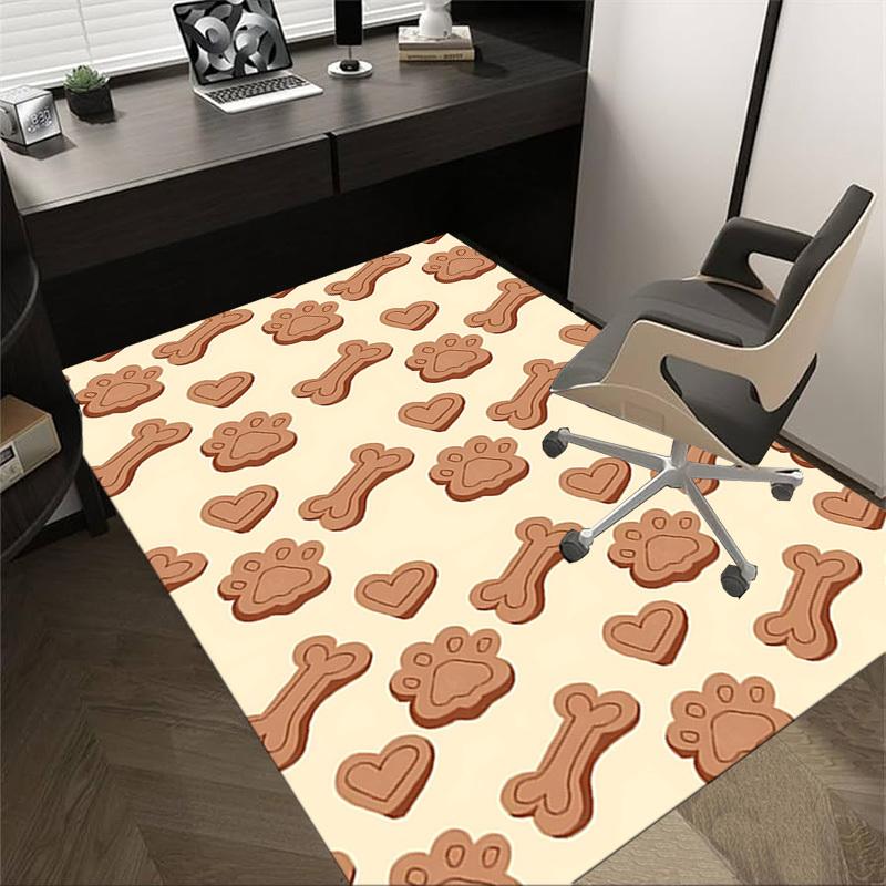 

1PC bone heart Extra Large Non-Slip Floor carpet, Office, family, bedroom, Studio Large Area Rug,Longlasting Material-J0346 60cm by 90cm
