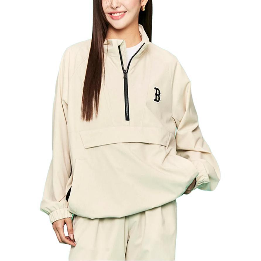 MLB Sweatshirts Unisex Apricot Stand Collar Moderate Cardigan 3AWJB0231-43BGL