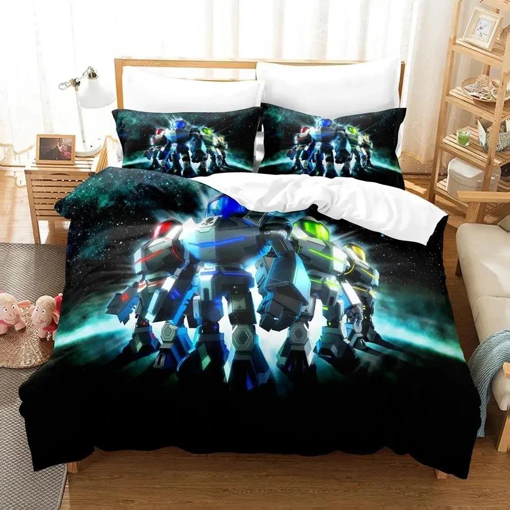 Metroid Prime Corruption Bedding Set Boys Girls Twin Queen Size Duvet Cover Pillowcase Bed Kids Adult Fashion Home Textile