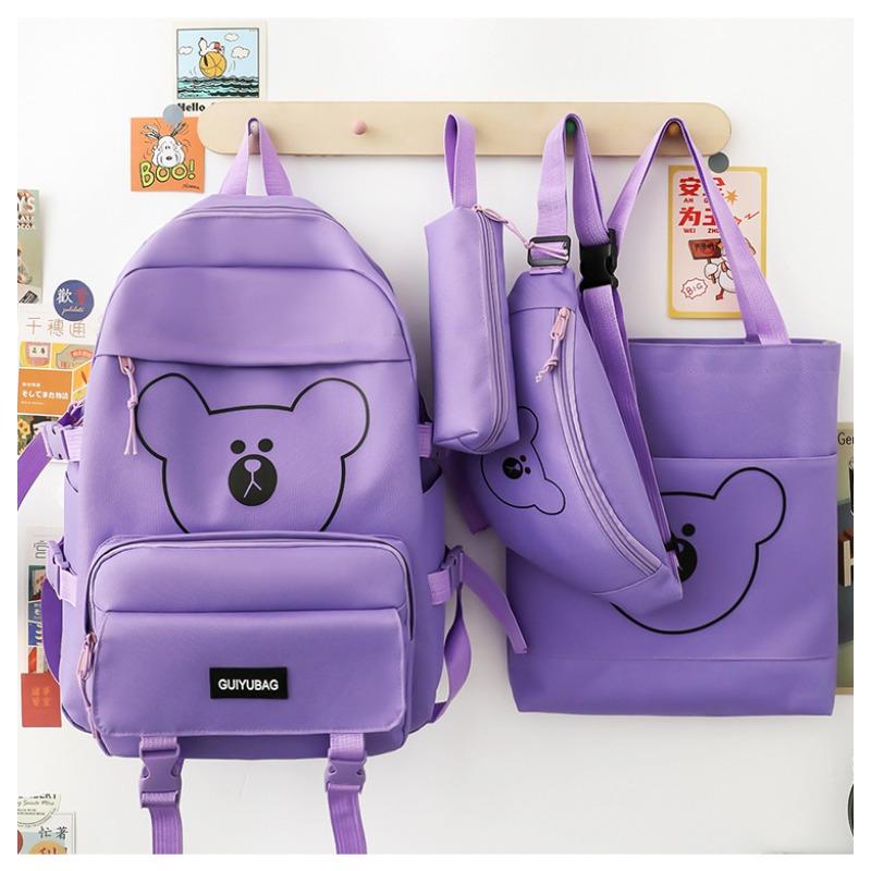 Junior High School Students Backpack Multi-piece Set High School Students Lightweight Ins Campus Sweet Student Backpack