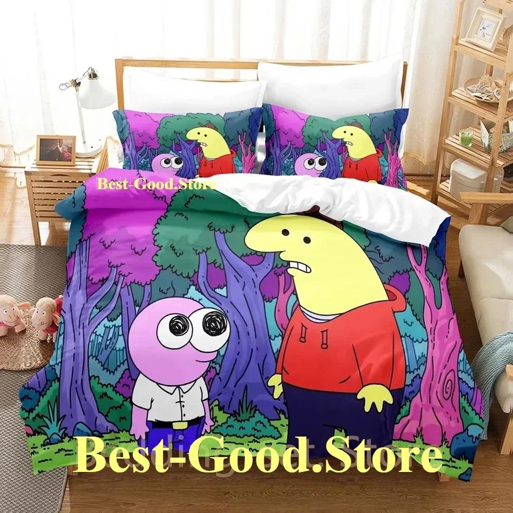 Smiling Friends Bedding Set Single Twin Printed Bed Set With Pillowcase Bed Duvet Cover Single Double Queen Super King Size