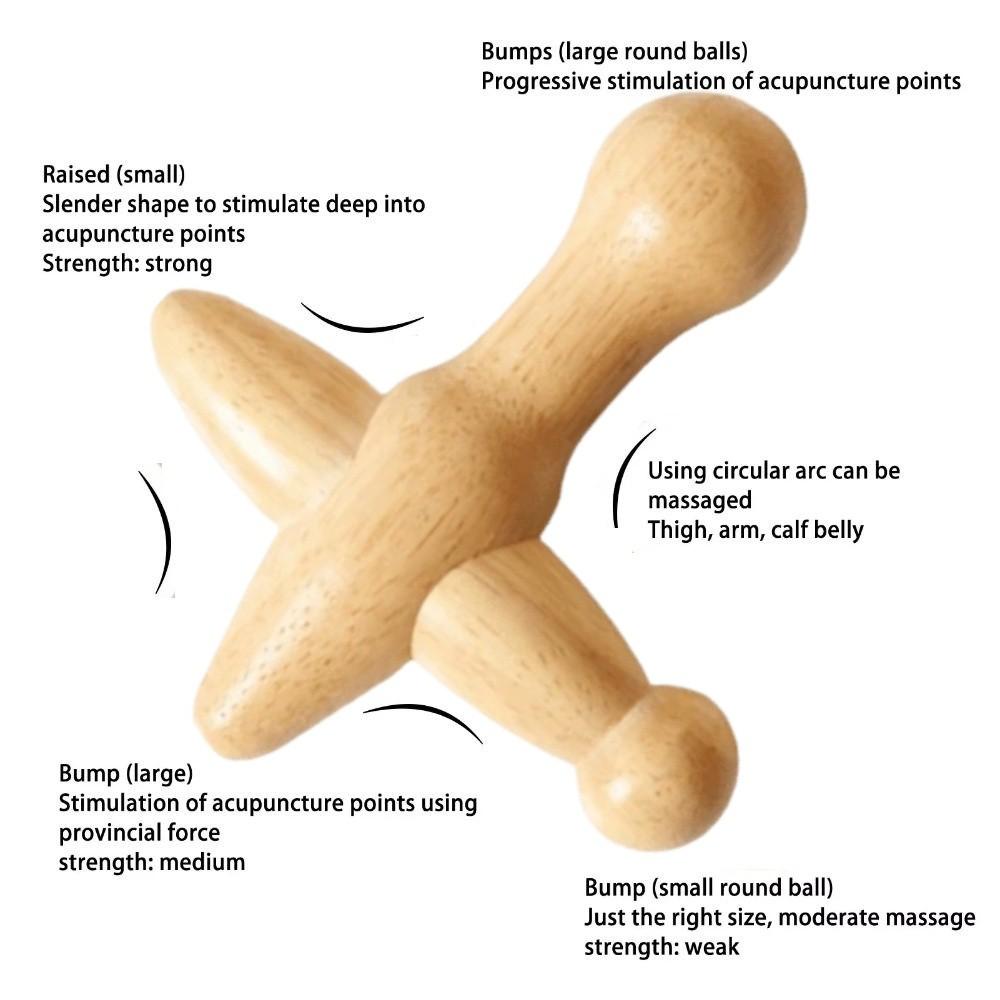 Handheld Wooden Foot Massage Stick Wood Trigger Point Massager Full Body Relaxation
