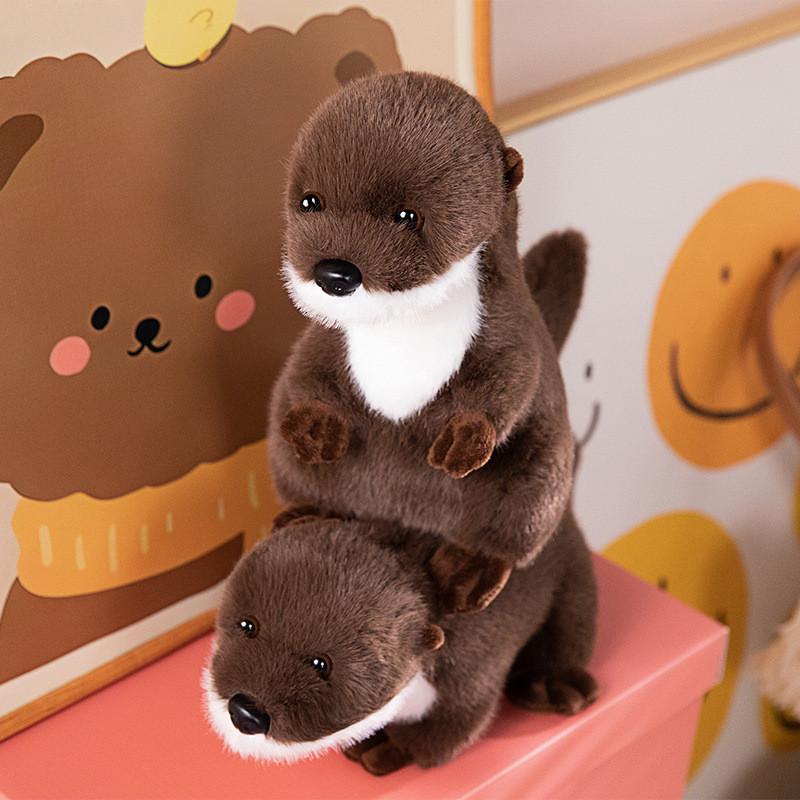 Simulation Sitting Cute Posture Prone Otter Plush Girl Children Holiday Gift