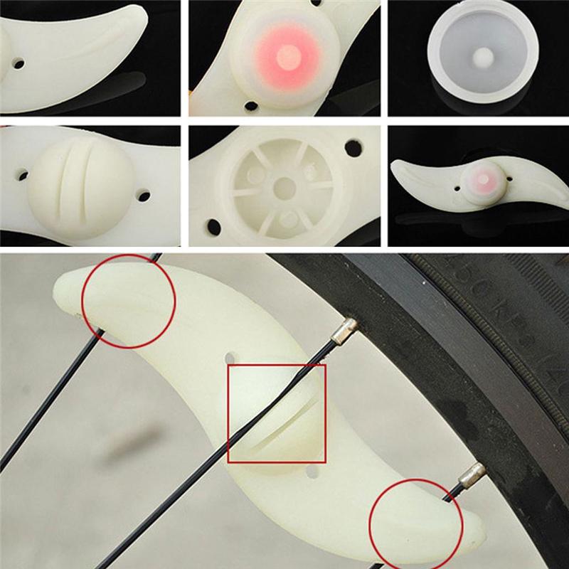Bicycle Cycling Spoke Wire Tire Tyre Wheel LED Bright Lamp Mountain Bike Light Colorful Funny Wheel