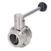 1.5Inch Clamp Sanitary Butterfly Valves with Pull Handle Stainless Steel Clamp Clovers Shut Off Flows Controller