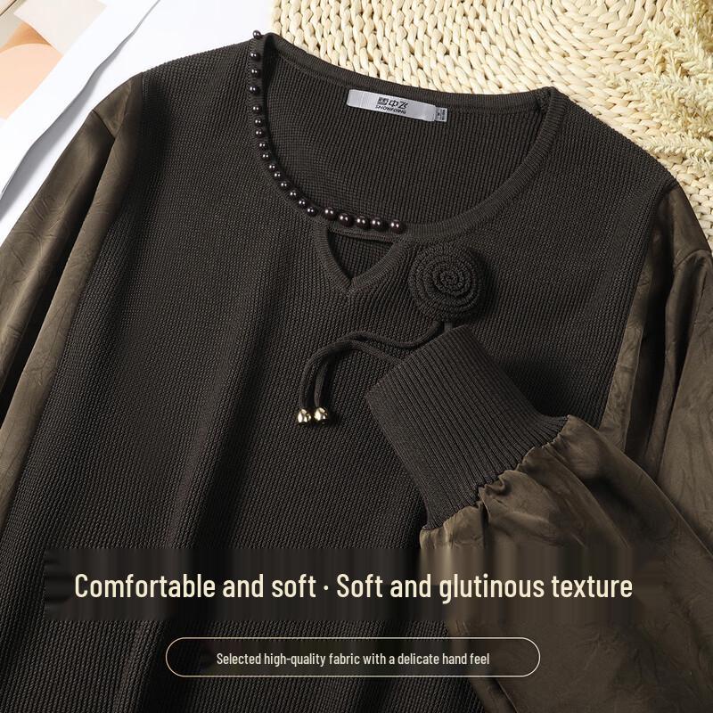 

Snowflying Women s Beaded Knit Sweater M
