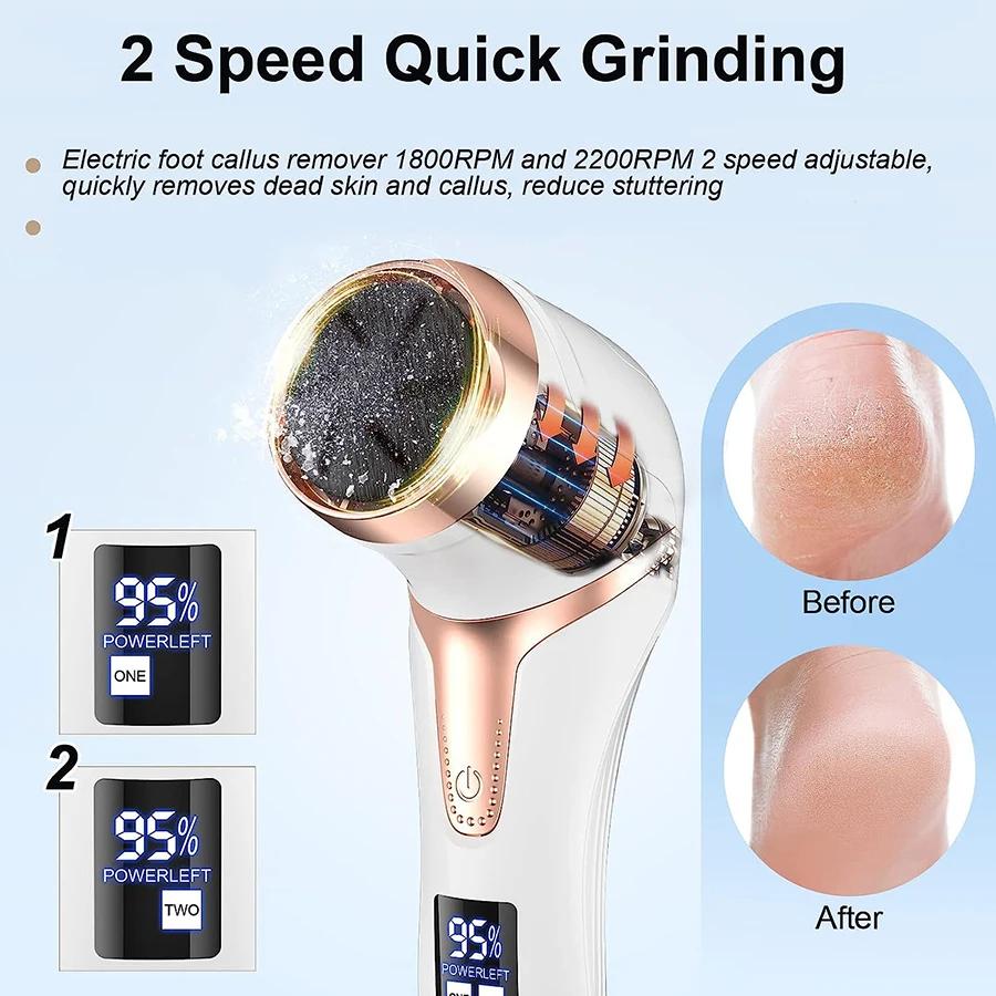 Electric Pedicure Tools Foot Care File Leg Heels Remove Hard Cracked Dead Skin Callus Remover Feet Foot Files Clean Care Machine