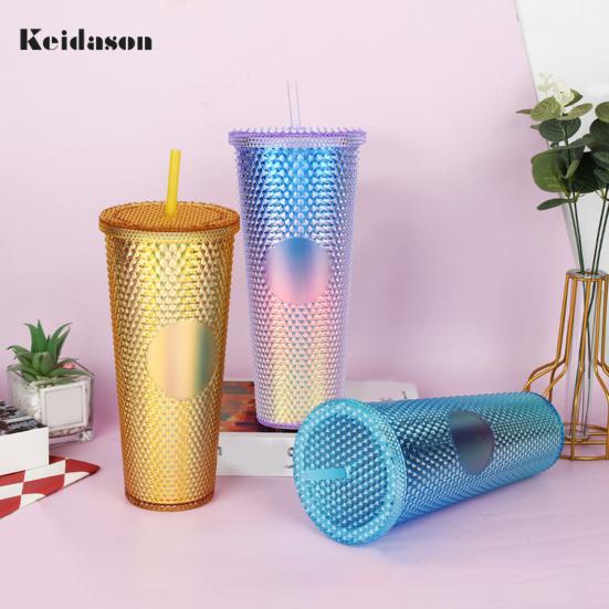 

710 мл Прочная шипованная текстура Тернистая бутылка для воды Двухслойная поставка