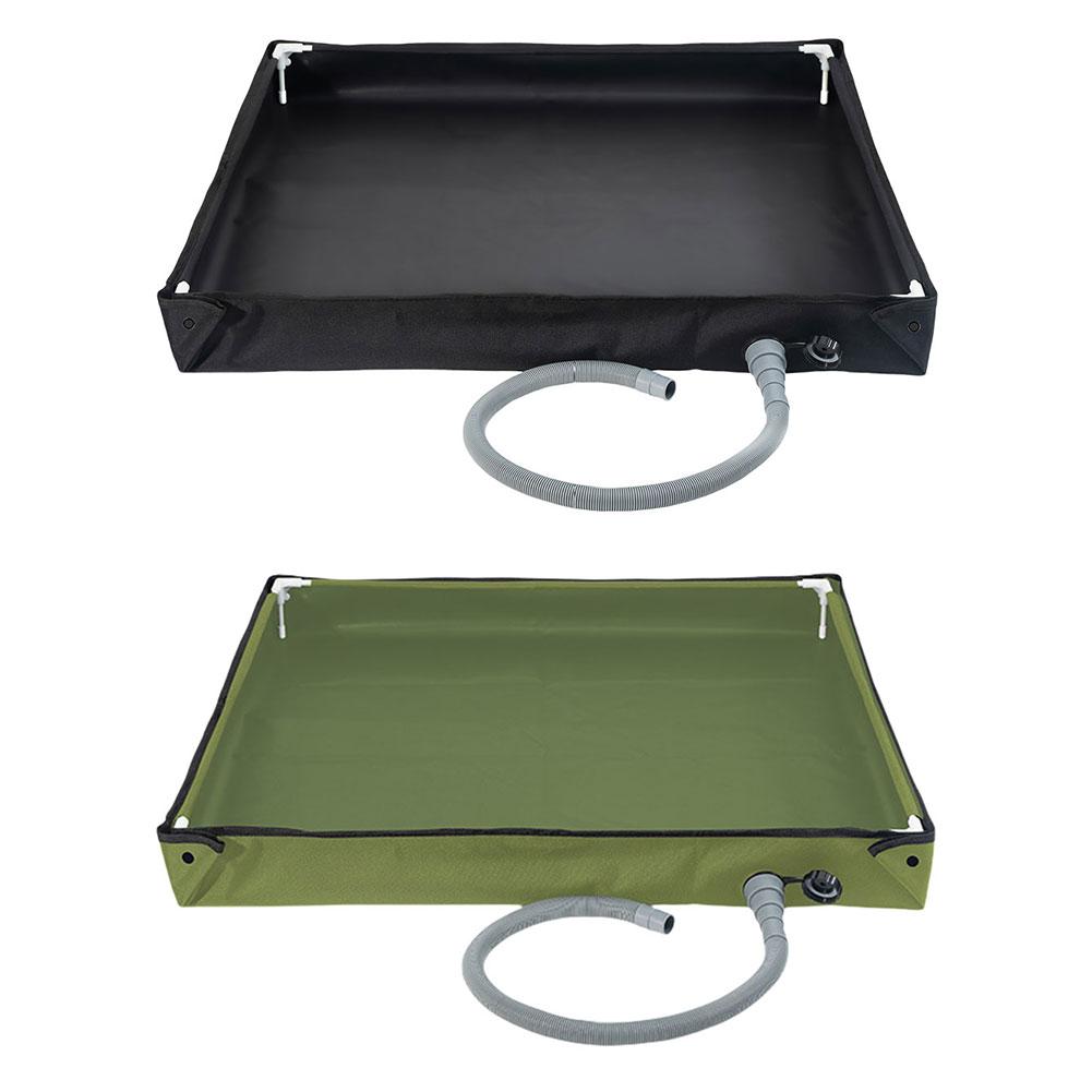 Foldable Shower Base Portable Camping Shower Pan with Drain Hose Camping Tent Shower Trays Floor Base for Indoor Outdoor Bathing