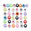 100pcs/Lot Colorful Acrylic Star Beads 7mm Flat Round Letter Spacer Bead for Bracelet Necklace Earrings Jewelry Making Supplies