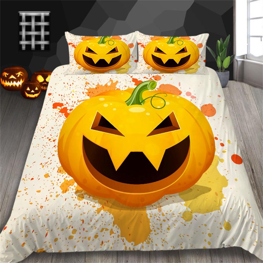 Halloween Duvet Cover Set Fashion Bedding Cover Suit King Size Bedding Teen Adluts Breathable Bedding Cover