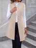 2025 Autumn/Winter Elegant Wool Sleeveless Vest Coat