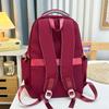 Junior High School Student Schoolbag Letter Print Large Capacity Backpack Men Women Color Contrast Backpack