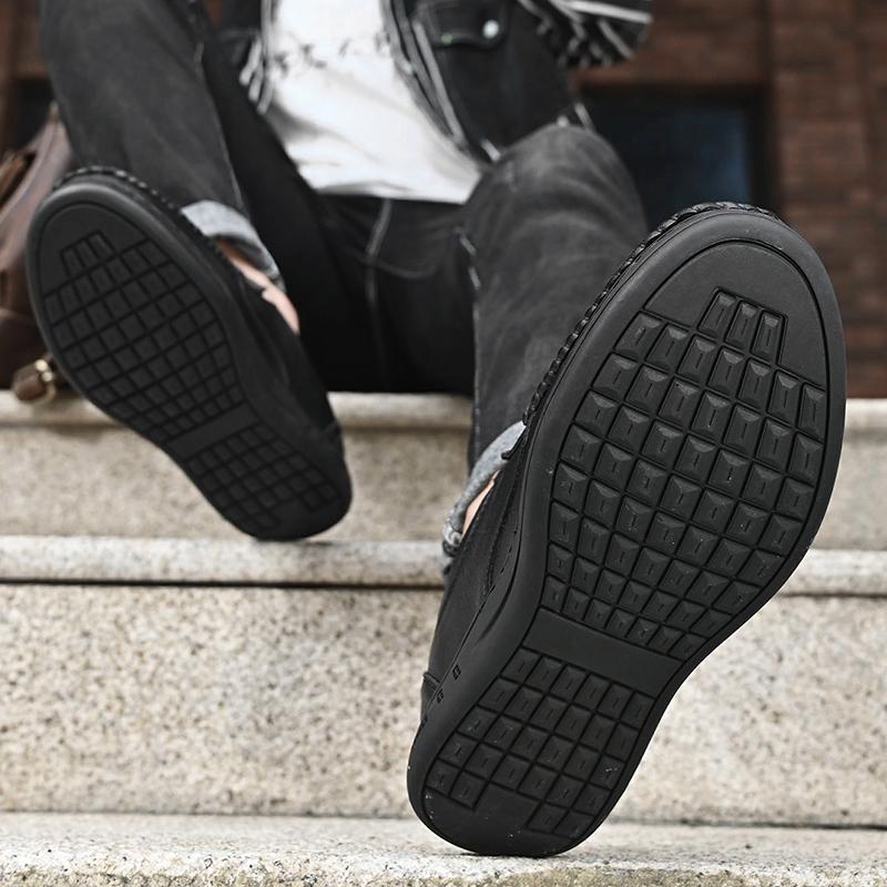 Кожаная обувь Кожаная мужская повседневная одинарная обувь Обувь ручной работы — фото 3