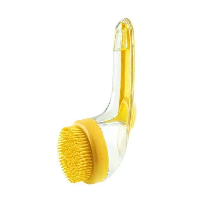 2025 New 2-in-1 Pet Bath & Grooming Brush: Built-in Shampoo Dispenser, Soft Massage Tool for Long/short-haired Dogs & Cats, Ideal for Shower.