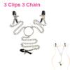 Sex Toy Sets Nipples Breast Forceps Slave Bra Clitoris Clamp Chain Kits Nipple To Clit 3 Clips 3 Chains Set Fetish Sextoy