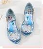 Girls' Crystal High-Heeled Sandals - Elsa Princess Style for Summer 2024
