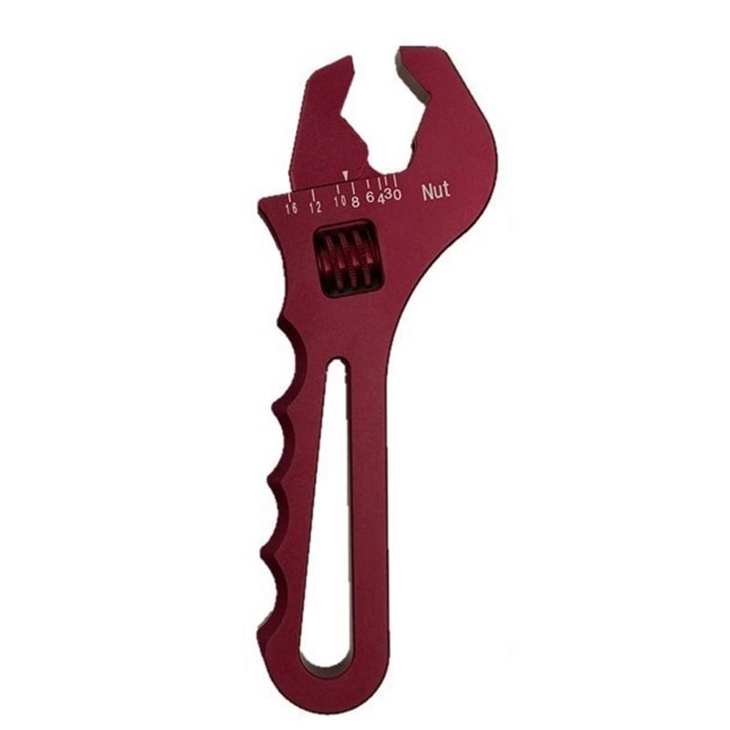 Portable AN Hose Fitting Adjustable Wrench Spanner Lightweight Aluminum Alloy 3AN-16AN Manual Repair Tool Red/Blue/Black