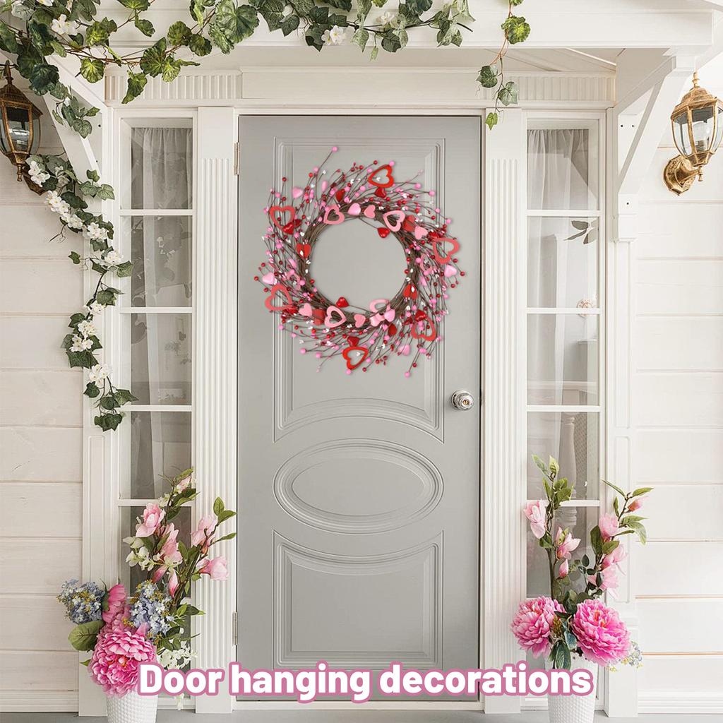 Valentine's Day Wreath, Festive Decoration, Door Hanging