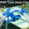1/5x Water Pipe Fixing Clamp Aquarium Filtration Holder Black Blue Mount Tube Tank Fit Clips for Fish Tank Firmly Hold Hose
