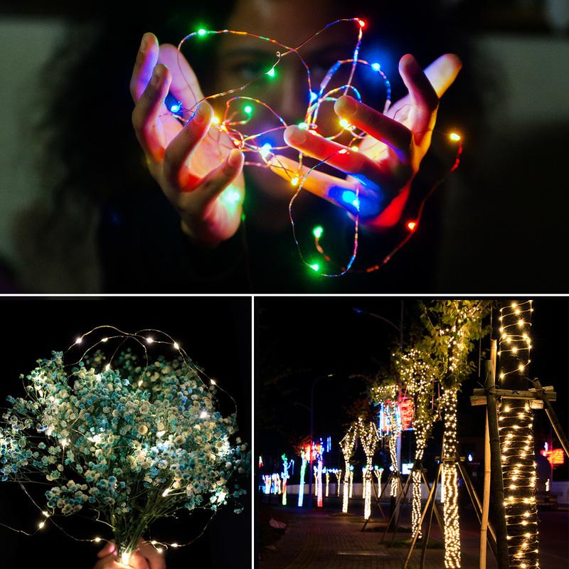 Garland Led Fairy Light String Light Battery Powered Flashing Light Christmas Wedding Party Festival Gift Box Decoration Lamps