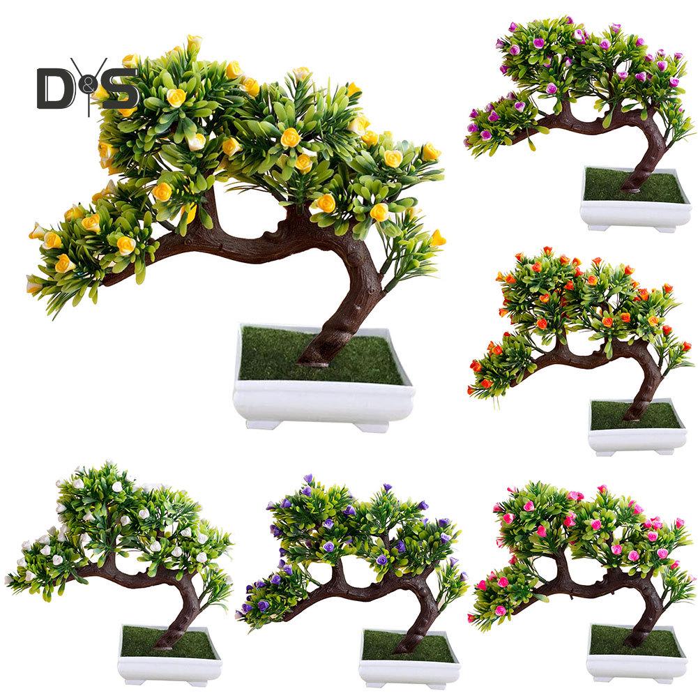 Blooming Bouquet Artificial Flower Tree Pot Bonsai Stage Garden Wedding Party Balcony Decor