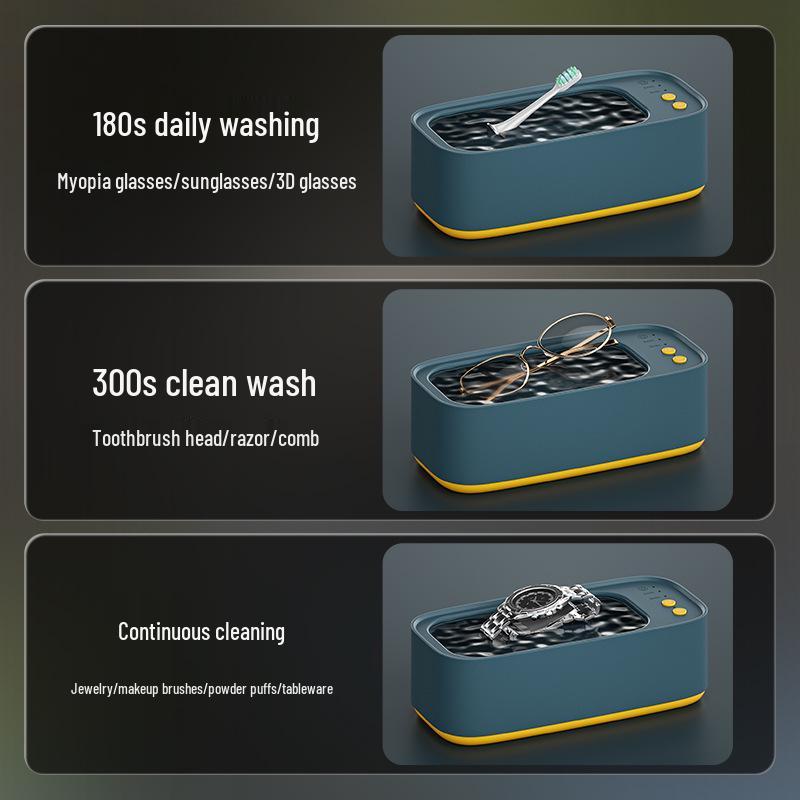 Portable Ultrasonic Cleaner for Eyeglasses, Watches, Jewelry, and Contact Lenses