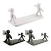 Mini Figures Storage Rack Cartoon Wall-Mounted Organizer Punch-Free Wall Storage Shelf for Kitchen Bathroom Living Room