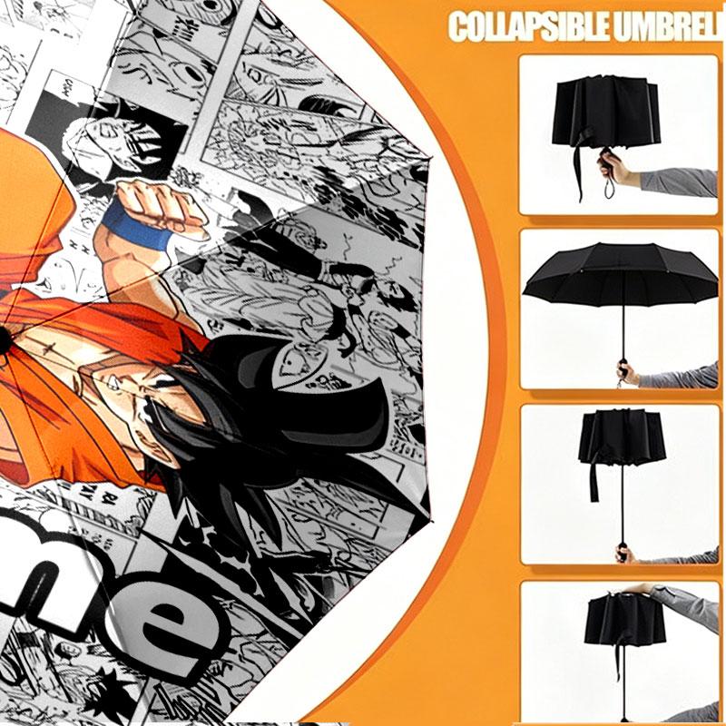 Parapluie Personnalisé Nom Personnalisé Imprimé DRAGON BALL, Ouverture/Fermeture Automatique, Structure Robuste à 8 Baleines, Utilisation Quotidienne, Camping, Randonnée, Cadeau d'Anniversaire