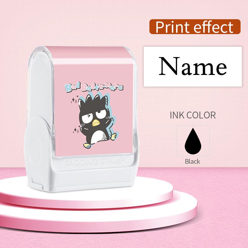 

Custom Badtz-Maru Name Stamp–Personalized Waterproof Reusable Signature Seal Ideal for Marking Personal Items School Supplies